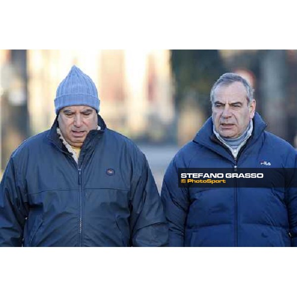 Giuseppe and Alduino Botti at San Siro during a training session Milan, San Siro - La Maura, 17th jan. 2008 ph. Stefano Grasso