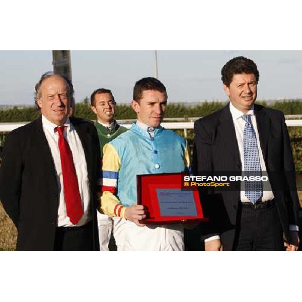 Mr. Forcioli Conti dott. Concetto Mazzarella and Guillaume Millet at Mediterraneo racecourse Siracusa, 12th jan. 2008 ph. Stefano Grasso