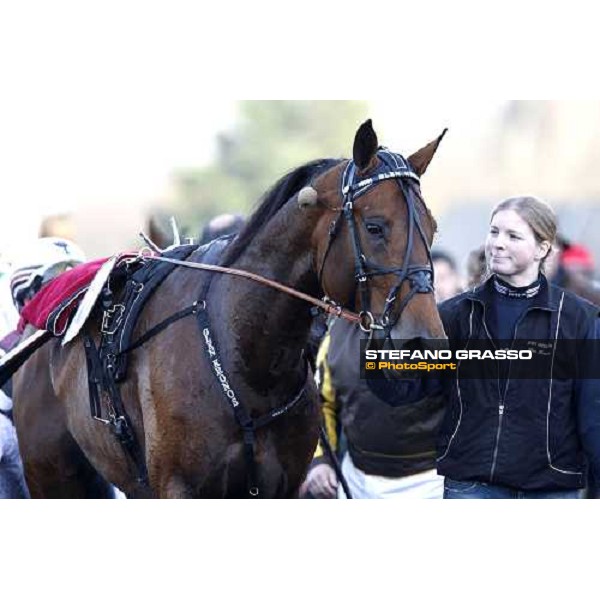 Glen Kronos comes back with his groom after the 2nd place in the Prix du Luxembourg Paris Vincennes, 26th jan. 2008 ph. Stefano Grasso