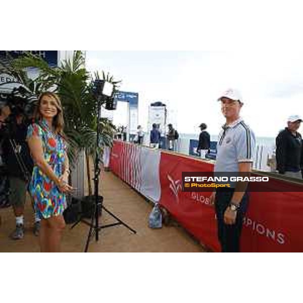 LGCT of Miami Beach - People - CNN Presenter Elizabeth Perez and Ben Maher (GBR) - Miami Beach, - 5 April 2018 - ph.Mario Grassia/LGCT