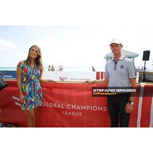 LGCT of Miami Beach - People - CNN Presenter Elizabeth Perez and Ben Maher (GBR) - Miami Beach, - 5 April 2018 - ph.Mario Grassia/LGCT