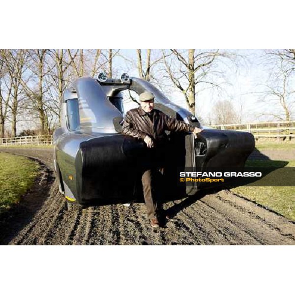 Monty Roberts poses with the new Kurt Equine trainingsystems car at Parkwood Stud Oxford, 11th february 2008 ph. Stefano Grasso
