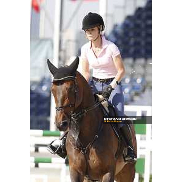 LGCT of Shanghai - Warm up - Edwina Tops-Alexander (AUS) on Inca van T Vianahof - Shanghai, - 19 April 2018 - ph.Stefano Grasso/LGCT