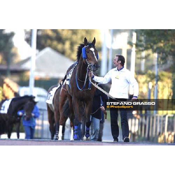 Blu Santillana in the paddock before going to the start of LVIII Gran Corsa Siepi di Roma Rome Capannelle, 17th february 2008 ph. Stefano Grasso