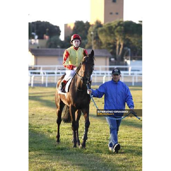 Wild Groove and Paul Johnson parade before the start of the LVIII Gran Corsa Siepi di Roma Rome Capannelle, 17th february 2008 ph. Stefano Grasso