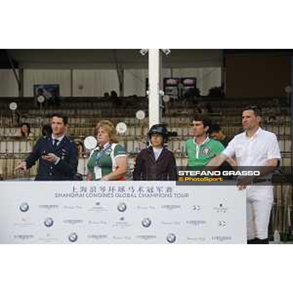 LGCT of Shanghai - Behind the scenes - Lorenzo de Luca (ITA), Helena Stormanns, Danielle Goldstein (ISR), Marlon Modolo Zanotelli (BRA), Romain Duguet (SUI) - Shanghai, - 21 April 2018 - ph.Mario Grassia/LGCT