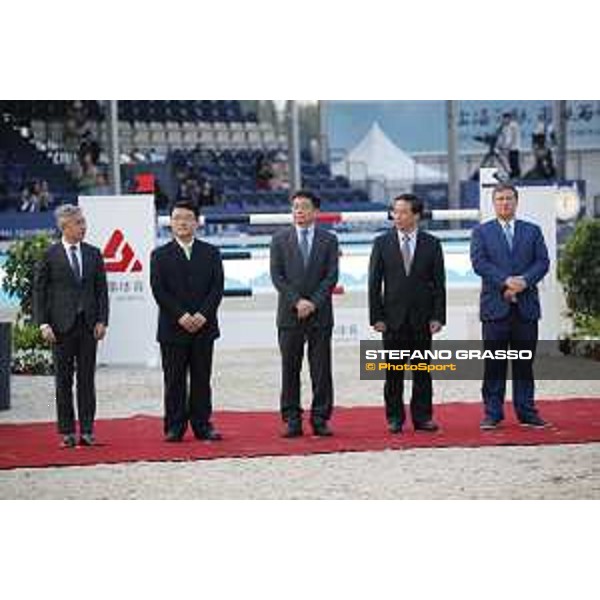 LGCT of Shanghai - Prize giving ceremony - Dennis LI, Mr Chen Qun, Mr Xu Bin, Mr Zheng Yuanhu, Mr Jan Tops - Shanghai, - 21 April 2018 - ph.Mario Grassia/LGCT