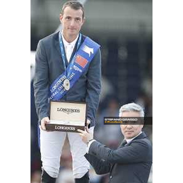 LGCT of Shanghai - Prize giving ceremony - Gregory Wathelet, Dennis Li, Longines watch - Shanghai, - 21 April 2018 - ph.Mario Grassia/LGCT