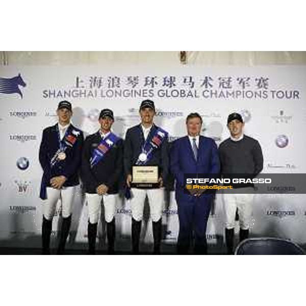 LGCT of Shanghai - Press conference - Daniel Deusser (GER), Ben Maher (GBR), Gregory Wathelet (BEL) , Jan Tops (President of LGCT and co-founder of GCL), Scott Brash (GBR) - Shanghai, - 21 April 2018 - ph.Stefano Grasso/LGCT