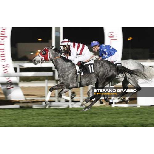 David Bouland on Al Dahma lands the Qatar International Cup beating Mared Al Sahra Doha, Al Ryyan Park, 28th febr. 2008 ph. Stefano Grasso