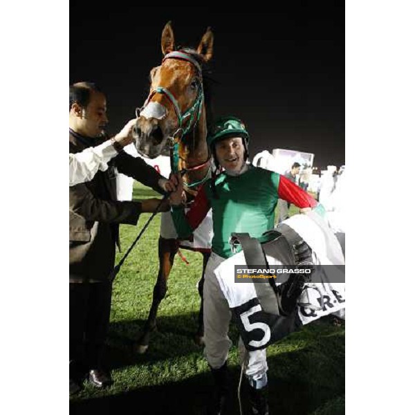Gerald Avranche with Casemate after winning the Qatar International Cup Doha, Al Rayyan Park, 28th febr. 2008 ph. Stefano Grasso