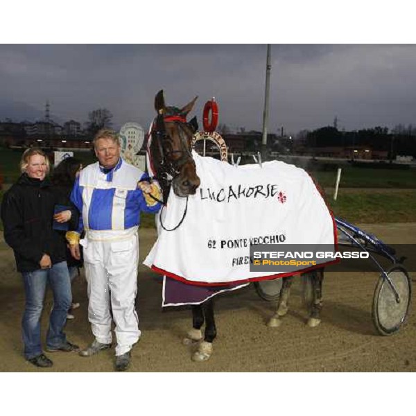 Holger Ehlert with Algiers Hall after winning the Gran Premio Ponte Vecchio Firenze, 9th march 2008 ph. Stefano Grasso