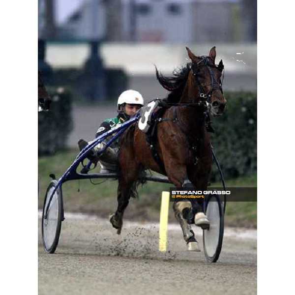 Enrico Bellei with Algiers Hall flies to the line and wins the Gran Premio Ponte Vecchio Firenze, 9th march 2008 ph. Stefano Grasso