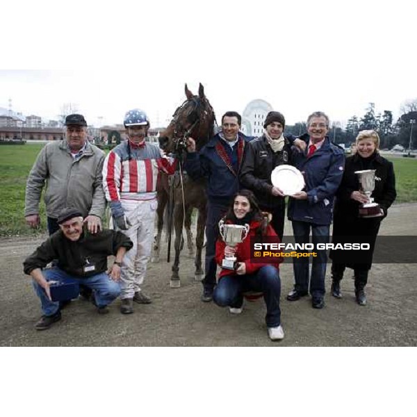 the winning connection of the Gran Premio Dante won by Antonio Castiello with Lethal Mast Firenze, 9th march 2008 ph. Stefano Grasso