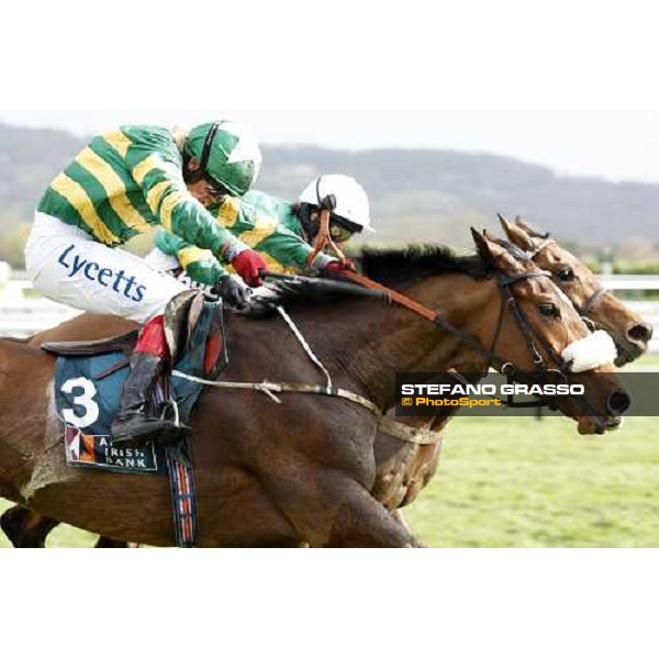 Robert Thornton on Captain Cee Bee and A.P.McCoy on Binocular fight towards the line of the Anglo Irish Bank Supreme Novices\' Hurdle Race Cheltenham The Festival , 1st day 11th march 2008 ph. Stefano Grasso