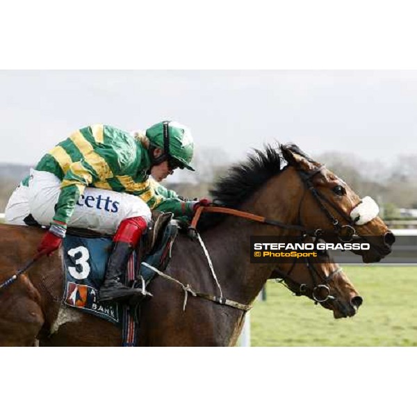 Robert Thornton on Captain Cee Bee and A.P.McCoy on Binocular fight towards the line of the Anglo Irish Bank Supreme Novices\' Hurdle Race Cheltenham The Festival , 1st day 11th march 2008 ph. Stefano Grasso