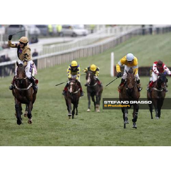 Denis O\' Regan on Inglish Drever wins the Ladbrokes World Hurdle Race beating Christphe Pieux on Kasbah Bliss Cheltenham, The Festival 3rd day, 13th march 2008 ph. Stefano Grasso