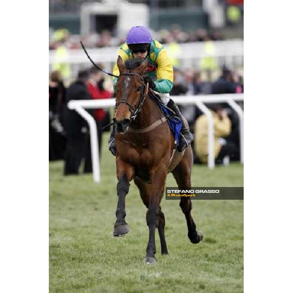 Ruby Walsh on Master Minded flyes alone toward the line and lands The Seasons Holidays Queen Mother Champion Steeple Chase Cheltenham, The Festival 3rd day, 13th march 2008 ph. Stefano Grasso