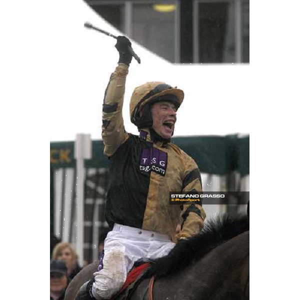 a close up for Denis O\' Regan on Inglish Drever winner of the Ladbrokes World Hurdle Race Cheltenham, The Festival 3rd day, 13th march 2008 ph. Stefano Grasso