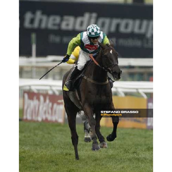 Sam Thomas on Denman at the last meters to the line of the Totesport Cheltenham Gold Cup Cheltenham, 4th day, 14th march 2008 ph. Stefano Grasso