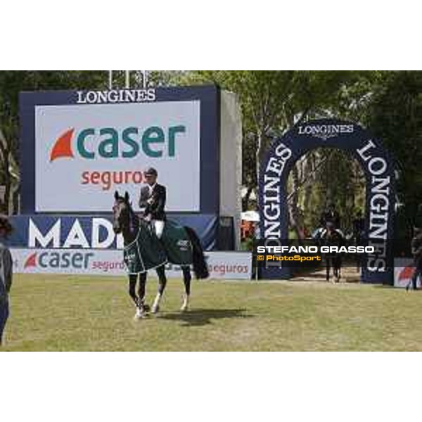 LGCT of Madrid - Class 14 - Prize giving ceremony - Jerome Guery (BEL) on Kel\'Star du Vingt Ponts - 6 May 2018 - ph.Stefano Grasso/LGCT
