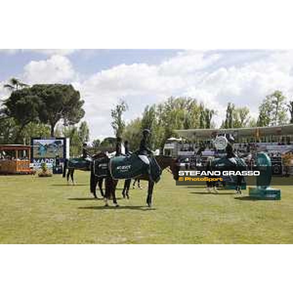 LGCT of Madrid - Class 14 - Prize giving ceremony - Jerome Guery (BEL) on Kel\'Star du Vingt Ponts - 6 May 2018 - ph.Stefano Grasso/LGCT