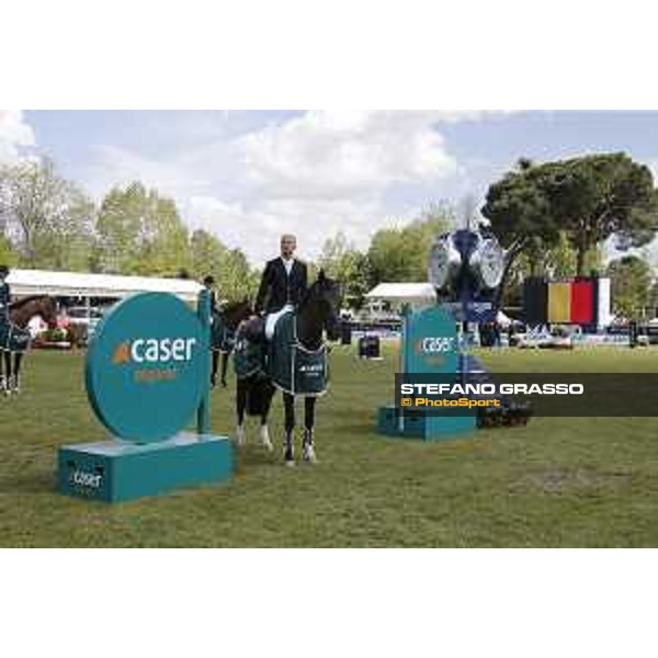 LGCT of Madrid - Class 14 - Prize giving ceremony - Jerome Guery (BEL) on Kel\'Star du Vingt Ponts - 6 May 2018 - ph.Stefano Grasso/LGCT