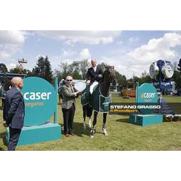 LGCT of Madrid - Class 14 - Prize giving ceremony - Jerome Guery (BEL) on Kel\'Star du Vingt Ponts - 6 May 2018 - ph.Stefano Grasso/LGCT