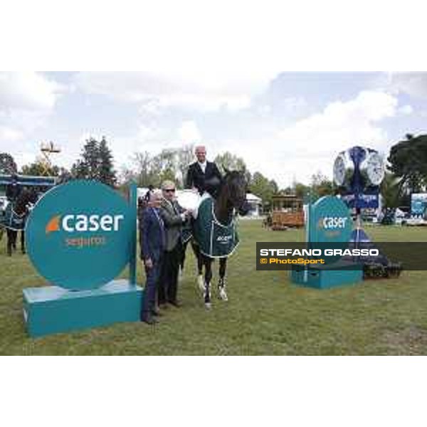 LGCT of Madrid - Class 14 - Prize giving ceremony - Jerome Guery (BEL) on Kel\'Star du Vingt Ponts - 6 May 2018 - ph.Stefano Grasso/LGCT