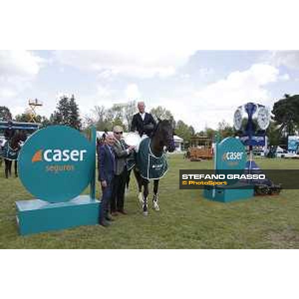 LGCT of Madrid - Class 14 - Prize giving ceremony - Jerome Guery (BEL) on Kel\'Star du Vingt Ponts - 6 May 2018 - ph.Stefano Grasso/LGCT