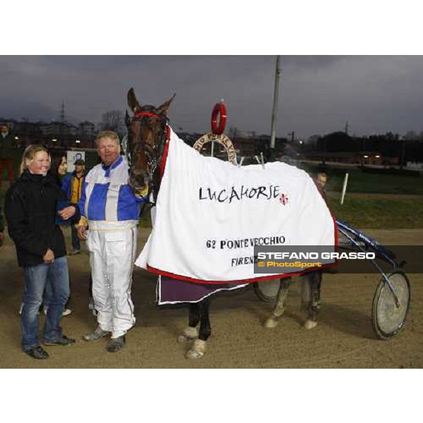 Holgert Ehlert with Algiers Hall winner of Gran Premio Ponte Vecchio Firenze Le Mulina, 9th march 2008 ph. Stefano Grasso