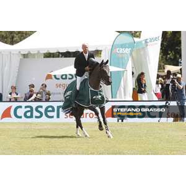 LGCT of Madrid - Class 14 - Prize giving ceremony - Jerome Guery (BEL) on Kel\'Star du Vingt Ponts - 6 May 2018 - ph.Stefano Grasso/LGCT