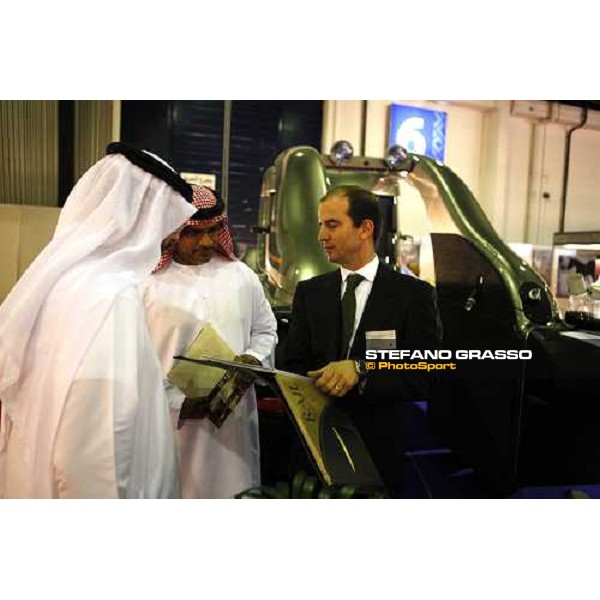 Daniele Camuffo showing the book of the Kurtsystems car at the Dubai horse show international fair Dubai, 23th march 2008 ph. Stefano Grasso