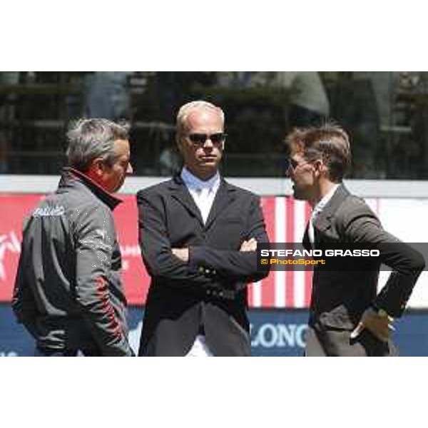 LGCT of Madrid - Behind the scenes - Julien Epaillard (FRA), Jerome Guery (BEL) , Simon Delestre (FRA) - 4 May 2018 - ph.Stefano Grasso/LGCT