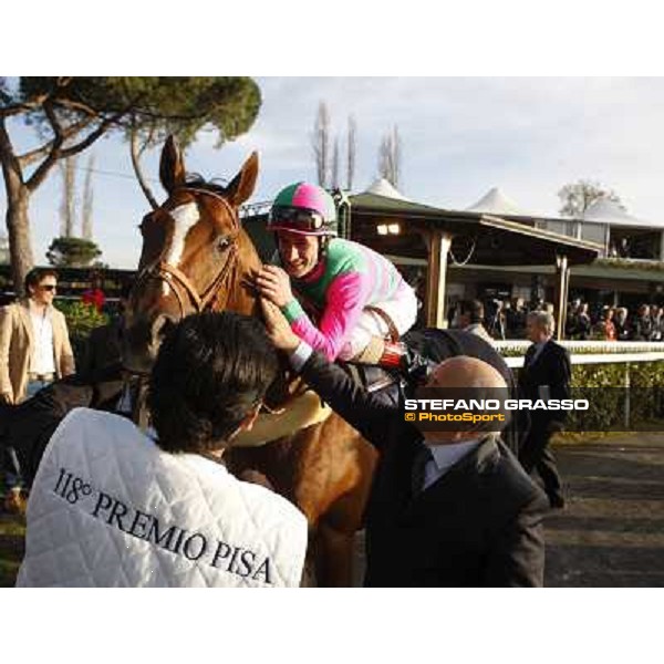 Mirco Demuro and Vittorio Caruso after winning with Eldest the 118.¡ Premio Pisa Pisa, San Rossore 30th march 2008 ph. Stefano Grasso