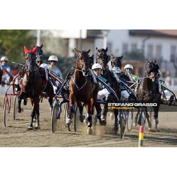 Enrico Bellei with Iglesias leads the group at the first turn and goes to win the Gran Premio Cittˆ di Torino Torino, Vinovo racetrack 5th april 2008 ph. Stefano Grasso