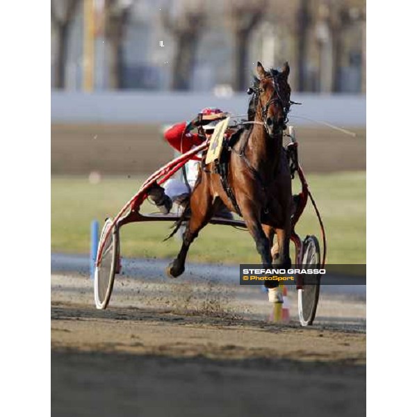 Pippo Gubellini with Iron Power wins the Premio Andrea di Jesolo Torino, Vinovo racetrack 5th april 2008 ph. Stefano Grasso