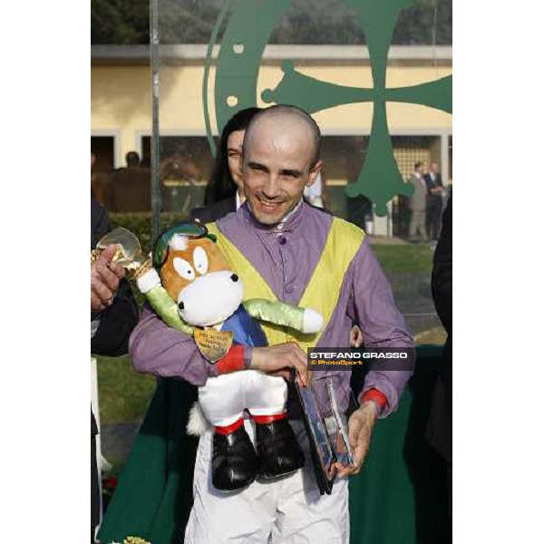 Dario Vargiu winner with Gimmy of the Premio Regione Toscvana - Def“ du Galop Pisa San Rossore, 30th march 2008 ph. Stefano Grasso