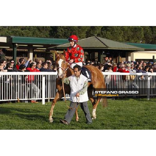 Paolo Aragoni parades on Different Opinion before the start of the 118¡ Premio Pisa Pisa San Rossore, 30th march 2008 ph. Stefano Grasso