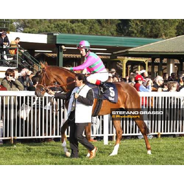 Mirco Demuro parades on Eldest before the start of the 118¡ Premio Pisa Pisa San Rossore, 30th march 2008 ph. Stefano Grasso