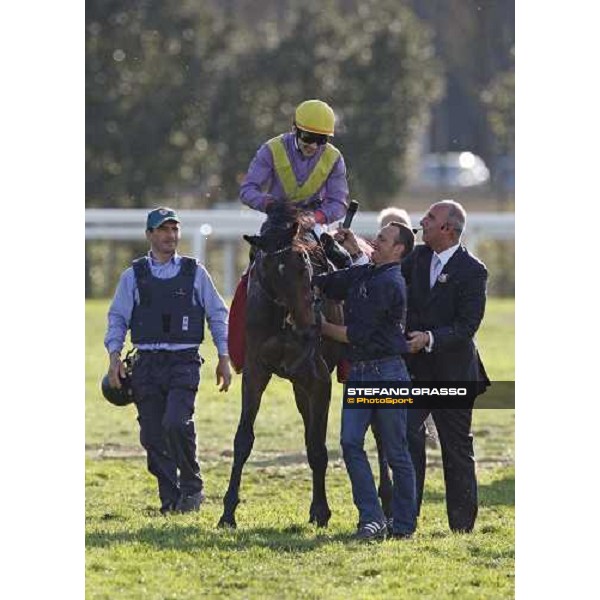 Enrico Querci interviwes Dario Vargiu onGimmy winners of Premio Regione Toscana - Def“ du Galop Pisa San Rossore, 30th march 2008 ph. Stefano Grasso