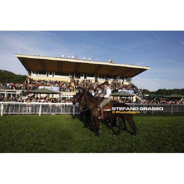 a group of \'Maremmani\' parade before the 118¡ Premio Pisa Pisa San Rossore, 30th march 2008 ph. Stefano Grasso