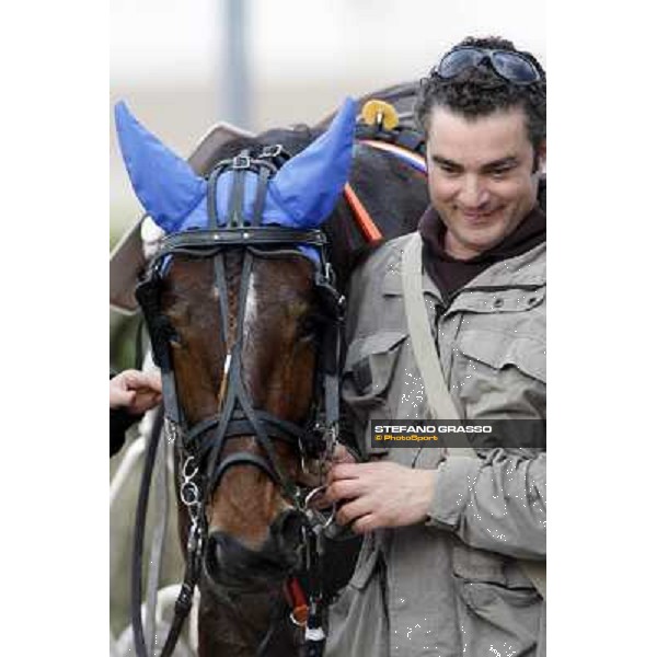 Paolo Romanelli with Letter from Om winners of the Gran Premio Italia Bologna, 13th april 2008 ph. Stefano Grasso