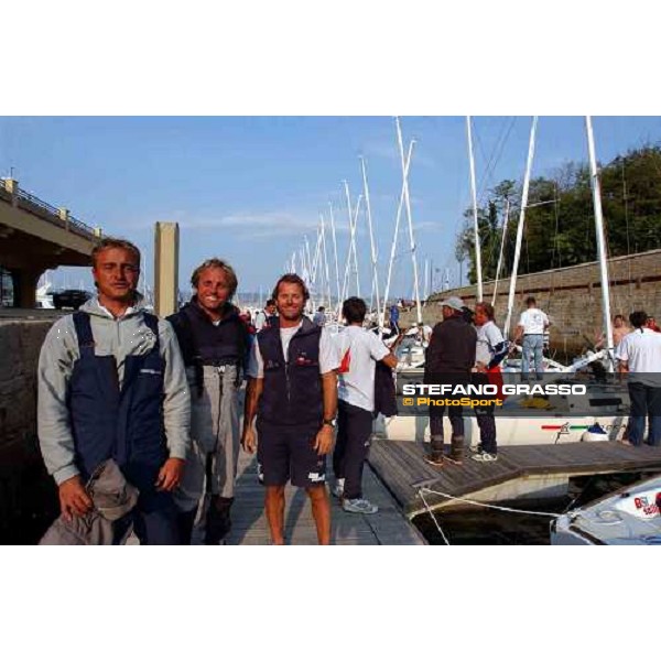 \'Ruffo Bressani- Vasco Vascotto e Gabriele Benussi at Porto San Rocco during J22 world championships Triest oct. 13 2003-ph.Stefano Grasso\' 