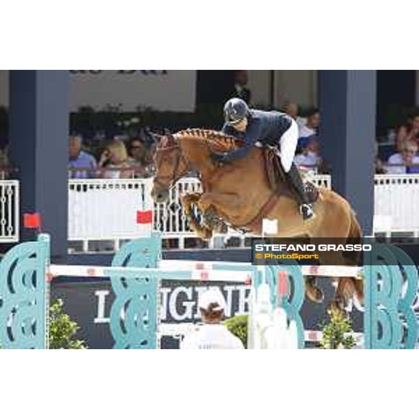 LGCT of St Tropez - Class 5 - Alexandra Ledermann (FRA) on Requiem de Talma - St Tropez, Ramatulle beach - 2 June 2018 - ph.Stefano Grasso/LGCT