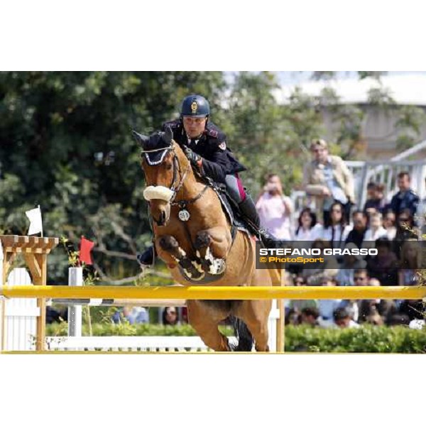 Paolo Pomponi on Jumbo during the Italian showjumping championships Augusta, 27th april 2008 ph. Stefano Grasso