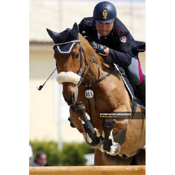 Paolo Pomponi on Jumbo during the Italian showjumping championships Augusta, 27th april 2008 ph. Stefano Grasso