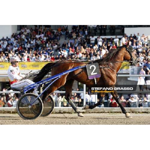 Roberto Vecchione with Algiers Hall before the start of Gran Premio Lotteria Napoli, 4th may 2008 ph. Stefano Grasso