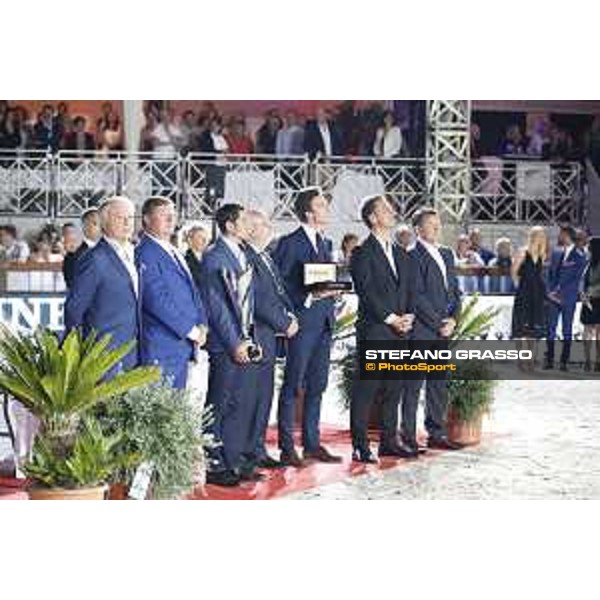 LGCT of Cannes - Grand Prix - Prize giving ceremony - Francois Bourey, Jan Tops, David Lisnard, Armand Vigneras, Frederic Delabrouille, Boris Lemery, - Cannes, Stade des Hesperides - 9 June 2018 - ph.Stefano Grasso/LGCT