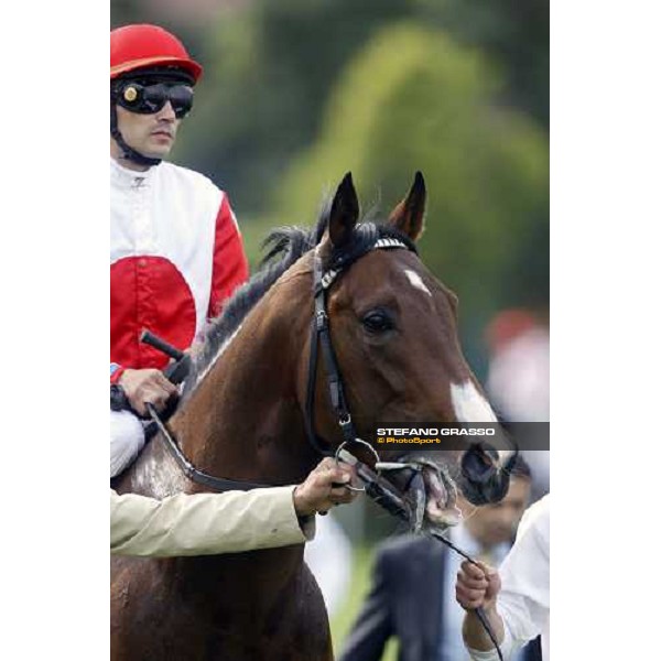 Dario Vargiu parading on Farrel before the 125¡ Derby Italiano Rome, 11th may 2008 ph. Stefano Grasso